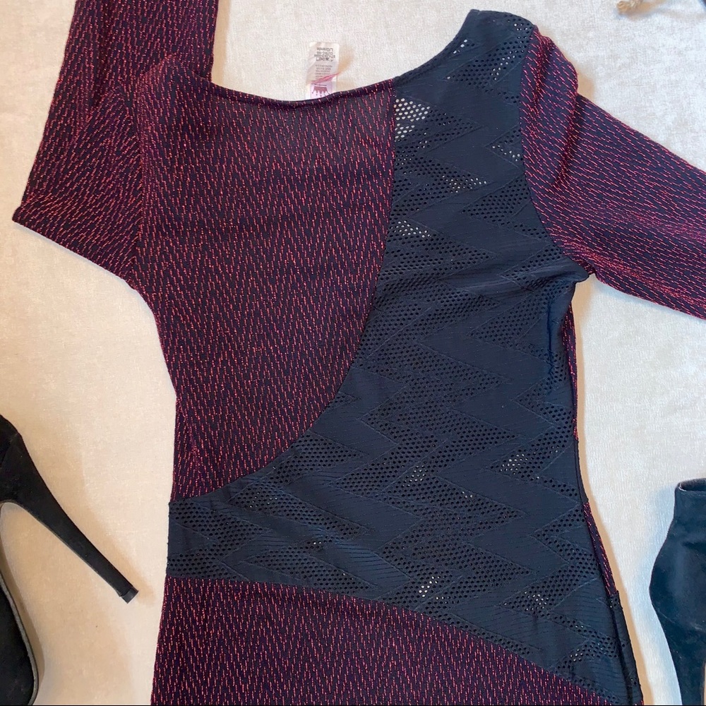 Coco avante | Burgundy | Dress - Picture 3 of 4